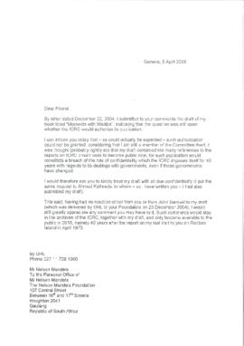 Letter to Mandela