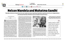 Article titled "Nelson Mandela and Mahatma Gandhi" written by M Ahmad